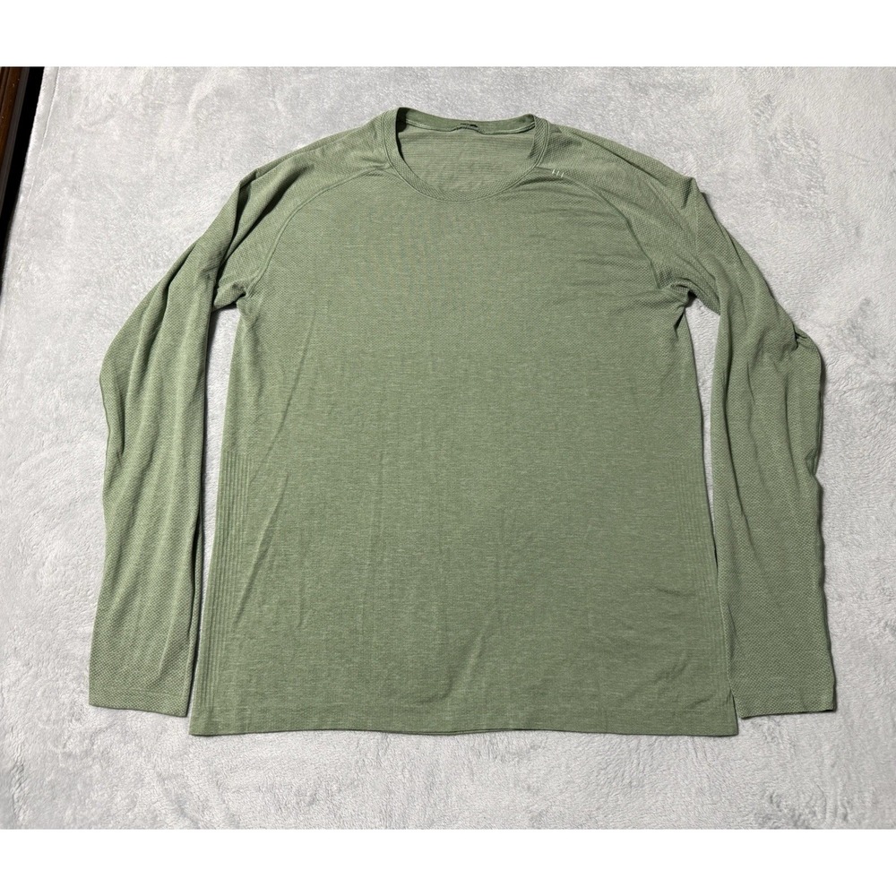 Lululemon Shirt Movement Is Medicine Metal Vent Tech Mens XL Long Sleeve Green